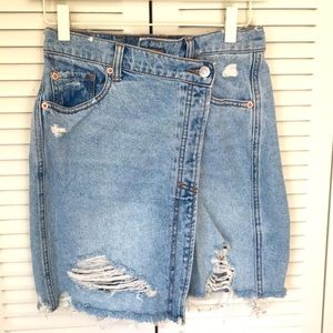 Free people denim skirt